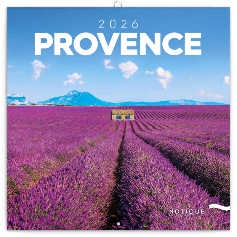 Poznámkový kalendář Provence 2026
