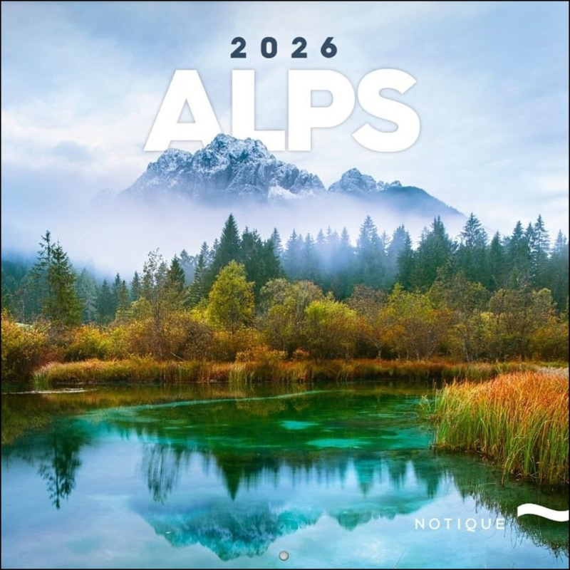 Poznámkový kalendář Alpy 2026