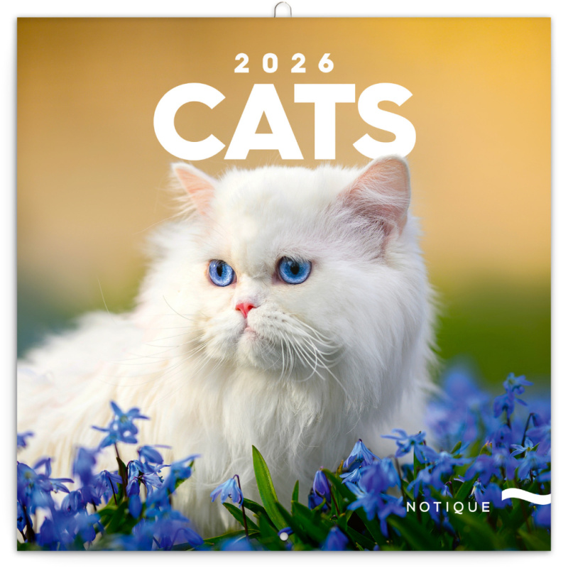 Poznámkový kalendář Kočky 2026