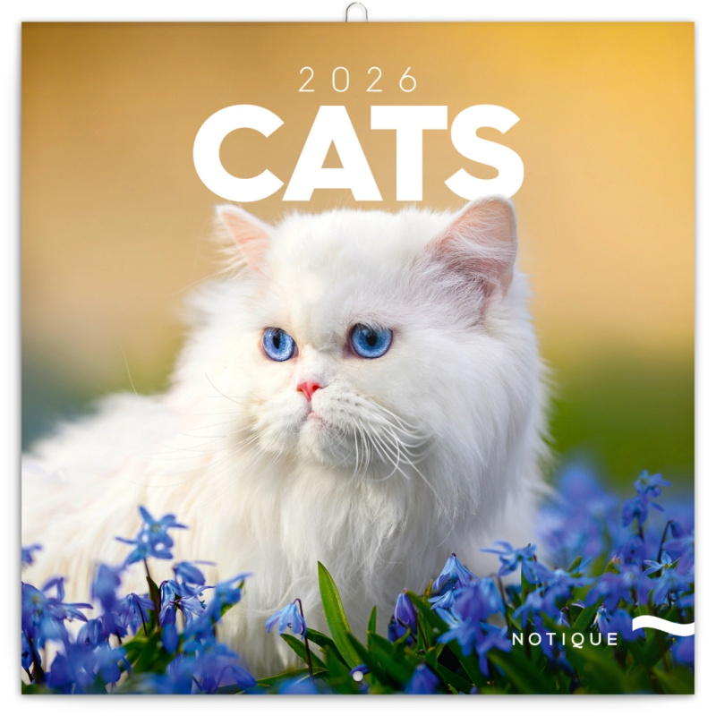 Poznámkový kalendář Kočky 2026
