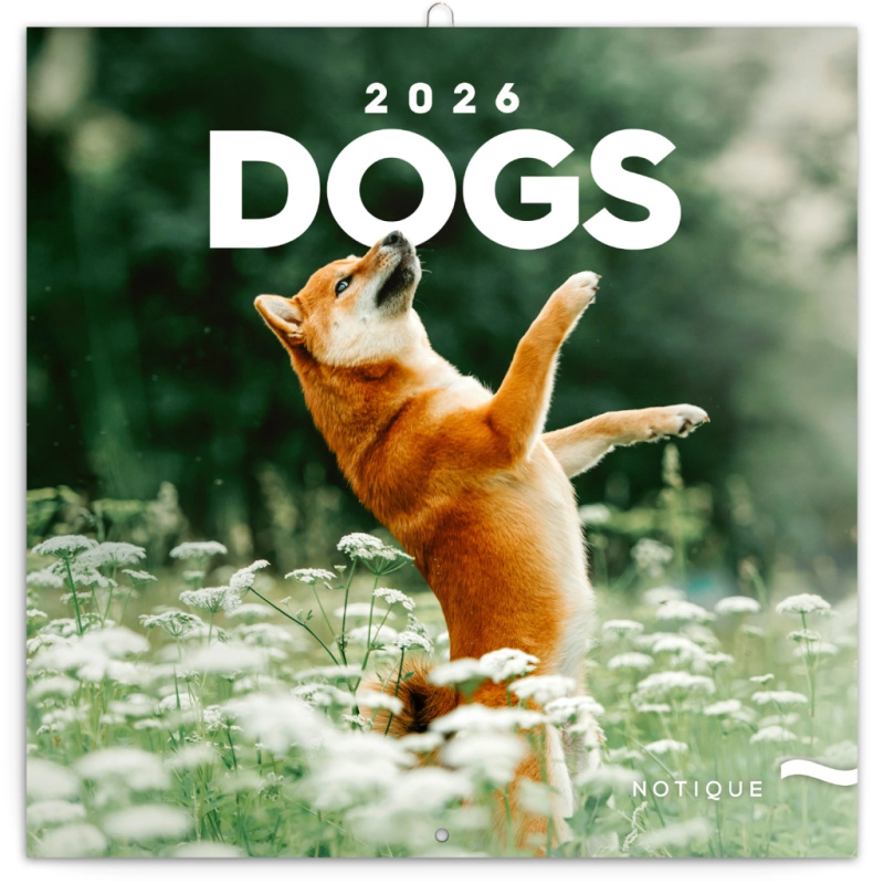 Poznámkový kalendář Psi 2026