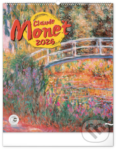 NOTIQUE Nástenný kalendár Claude Monet 2026, 48 x 56 cm