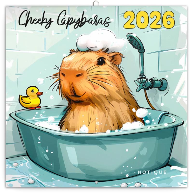 Poznámkový kalendář Rozverné kapybary 2026 - nástěnný kalendář - kniha z kategorie Nástěnné kalendáře