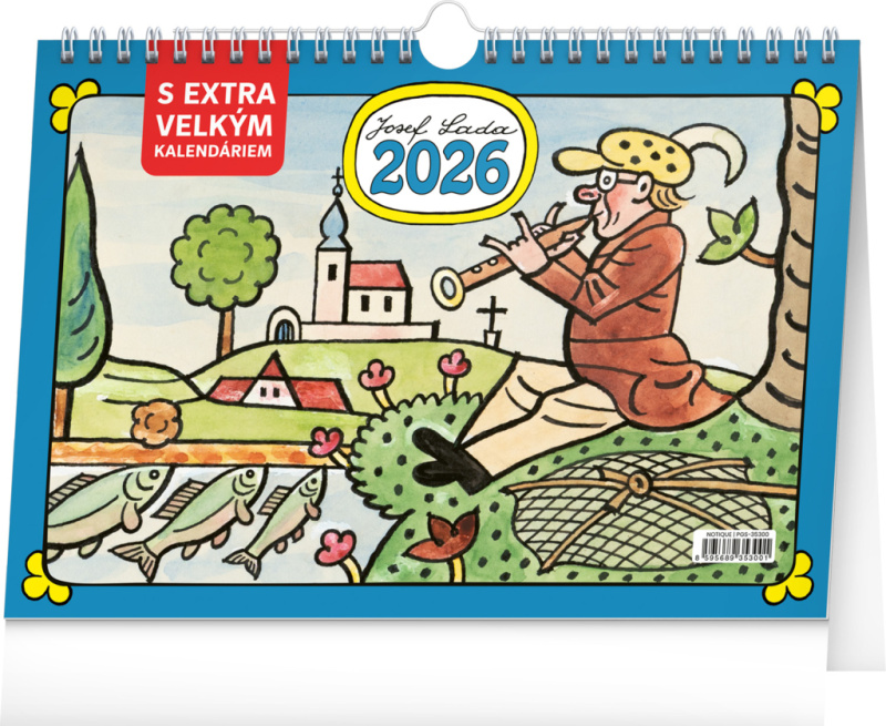 Stolní kalendář Josef Lada s extra velkým kalendáriem 2026