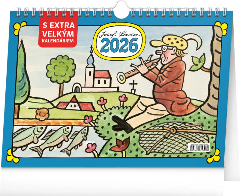 Stolní kalendář Josef Lada s extra velkým kalendáriem 2026