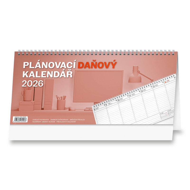 Plánovací daňový 2026 - stolní pracovní kalendář