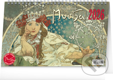 Stolní kalendář Alfons Mucha 2026