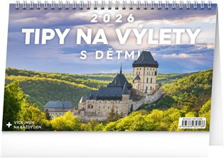 NOTIQUE Stolní kalendář Tipy na výlety s dětmi 2026