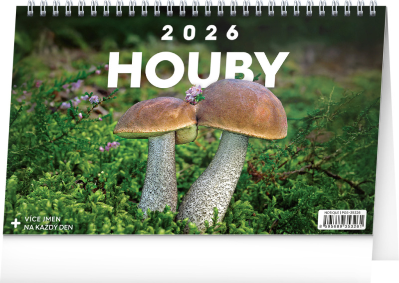 Stolní kalendář Houby 2026