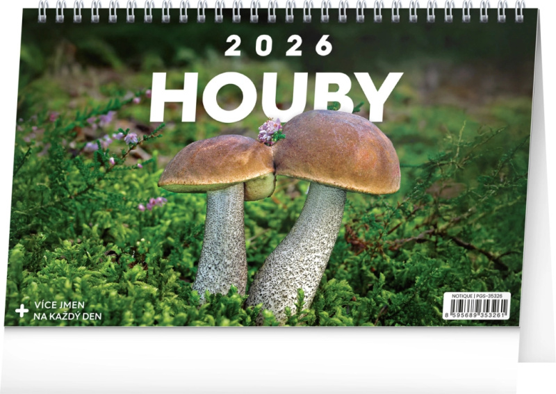 Stolní kalendář Houby 2026
