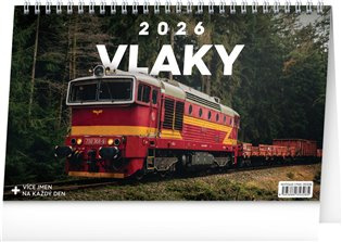 NOTIQUE Stolní kalendář Vlaky 2026