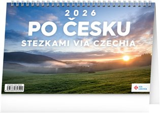 Stolní kalendář Po Česku stezkami Via Czechia 2026