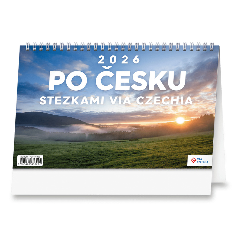 Stolní kalendář Po Česku stezkami Via Czechia 2026