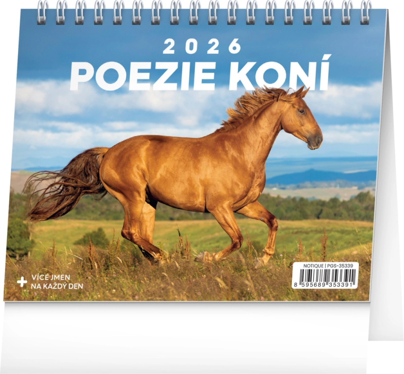 Stolní kalendář Poezie koní 2026