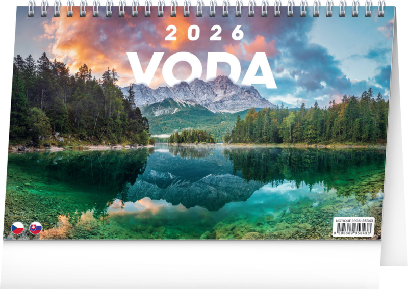 Stolní kalendář Voda 2026