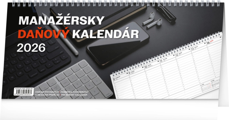 NOTIQUE Stolový kalendár Manažérsky daňový 2026