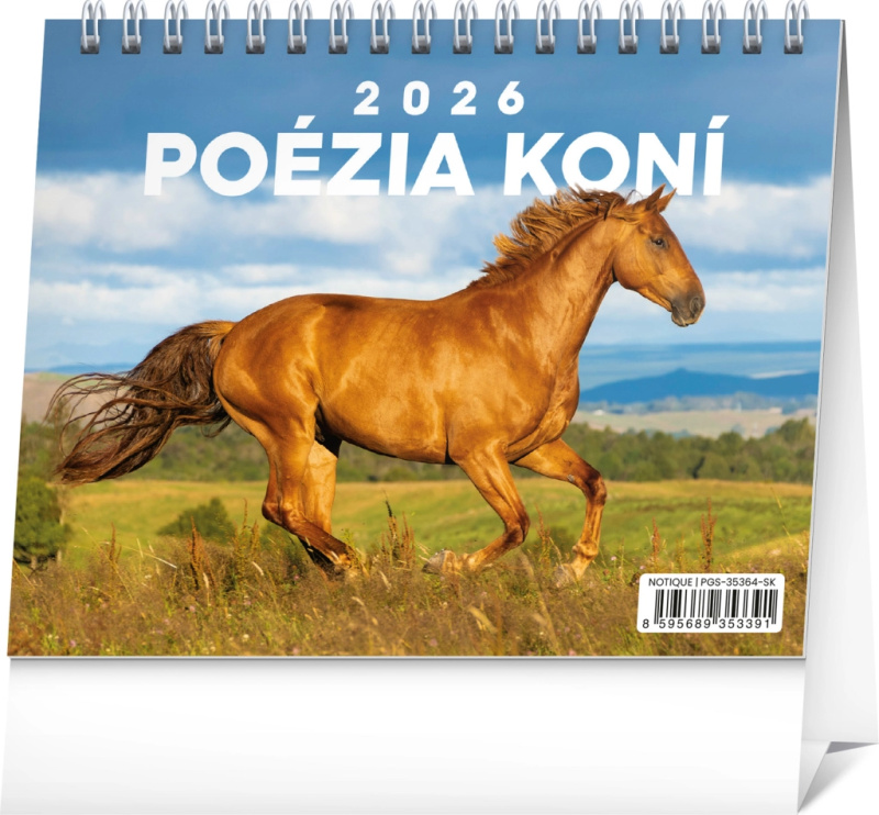 Notique Stolní kalendář Poezie koní 2026