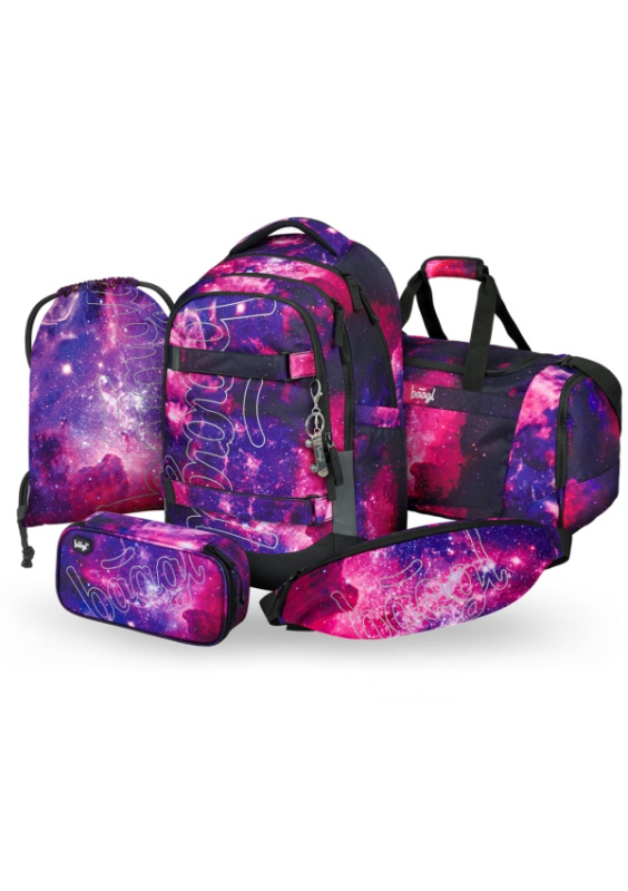 Set Baagl Galaxy: batoh, penál, sáček, sportovní taška