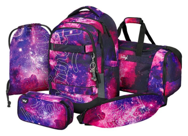 Set Baagl Galaxy: batoh, penál, sáček, sportovní taška