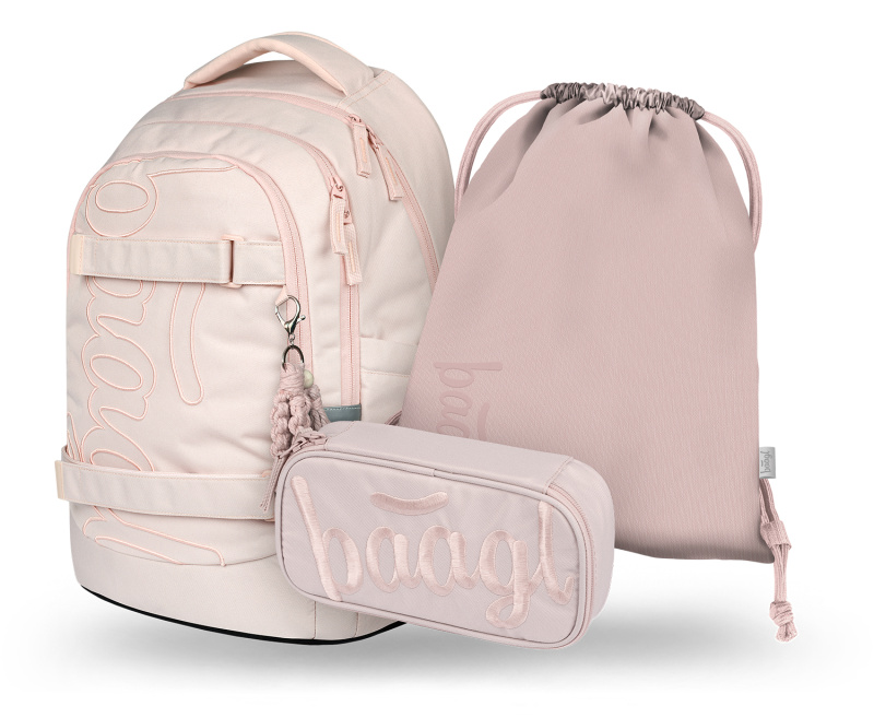 Baagl set Skate Max Creamy: Batoh, Penál a Sáček