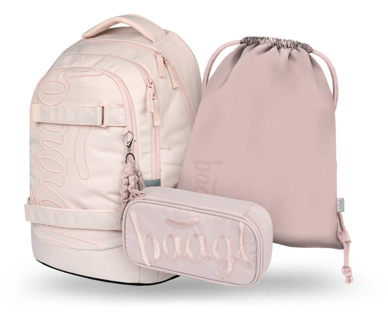 Baagl set Skate Max Creamy: Batoh, Penál a Sáček