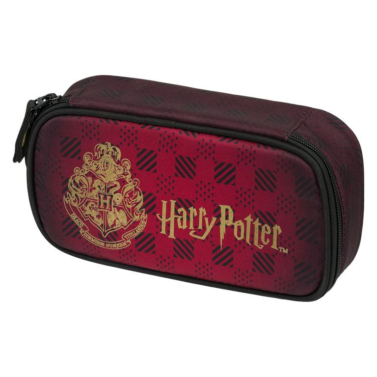 Školní penál etue Harry Potter Bradavice, vínový