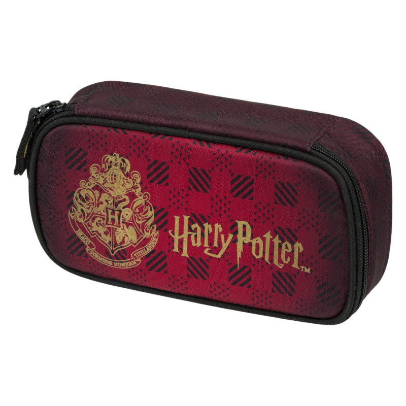 Školní penál etue Harry Potter Bradavice, vínový
