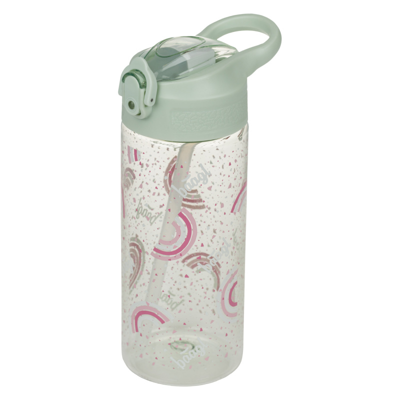 BAAGL Tritanová láhev na pití s brčkem Duha 500 ml Presco Group