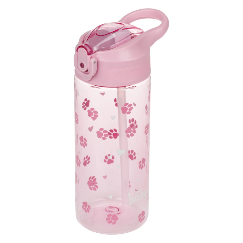 BAAGL Tritanová láhev na pití s brčkem Tlapky 500 ml Presco Group