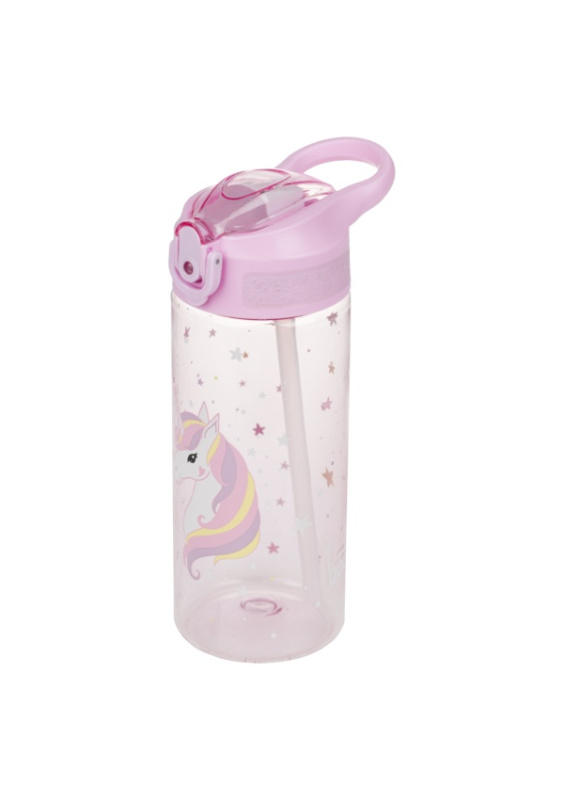 BAAGL Tritanová láhev na pití s brčkem Rainbow Unicorn 500 ml Presco Group