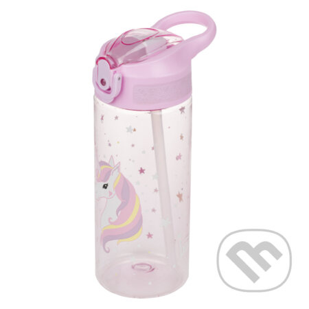 BAAGL Tritanová láhev na pití s brčkem Rainbow Unicorn 500 ml Presco Group
