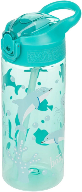 BAAGL Tritanová láhev na pití s brčkem Delfín 500 ml Presco Group