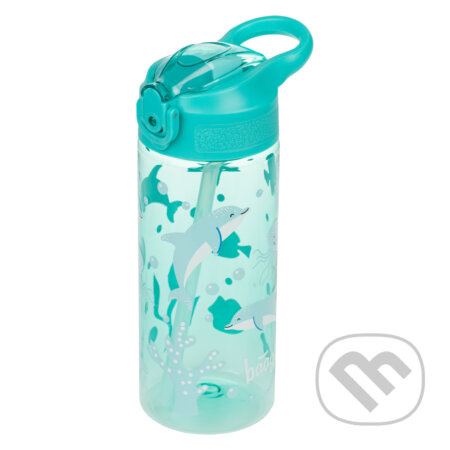 BAAGL Tritanová láhev na pití s brčkem Delfín 500 ml Presco Group