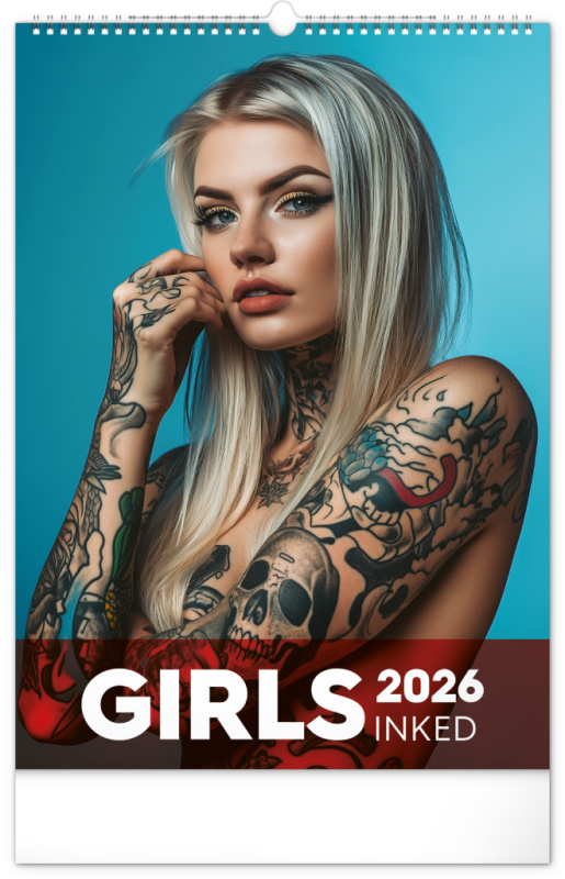 Nástěnný kalendář Inked Girls 2026