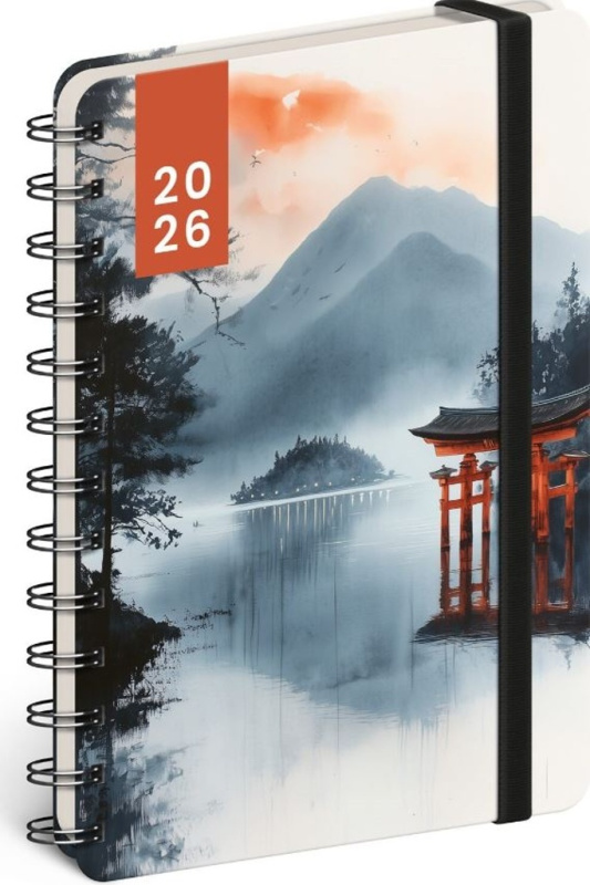 Spirálový 18 měsíční diář Petito Japonsko 2025/2026