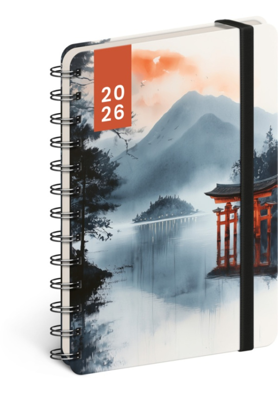 Spirálový 18 měsíční diář Petito Japonsko 2025/2026
