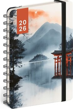 Spirálový 18 měsíční diář Petito Japonsko 2025/2026