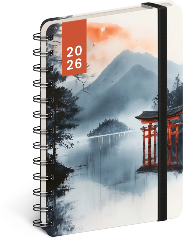 Spirálový 18 měsíční diář Petito Japonsko 2025/2026