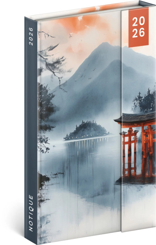 Týdenní magnetický diář 2026 Japonsko 13x21 cm
