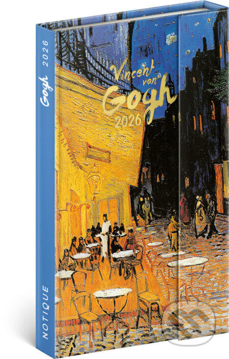 Notique týdenní diář Vincent van Gogh 2026 s magnetickým uzavíráním, 13 x 21 cm