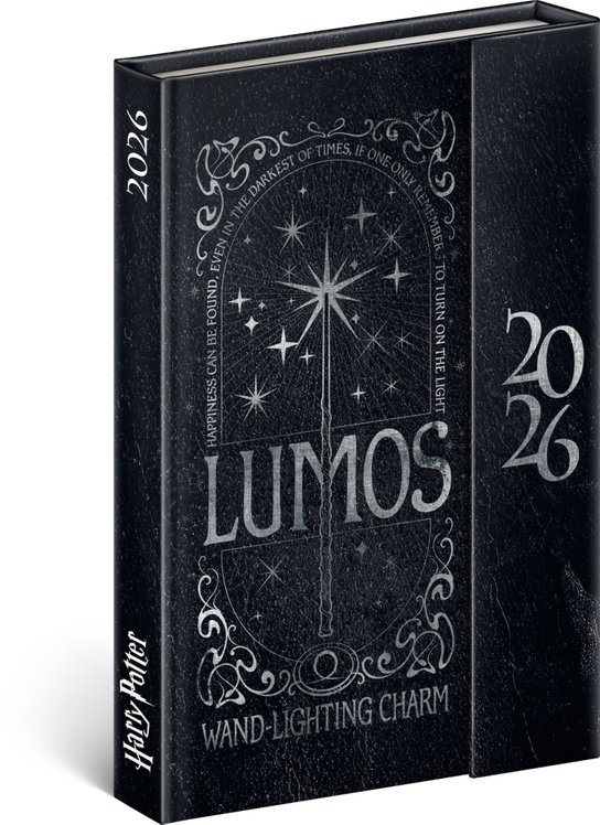 Týdenní magnetický diář Harry Potter Lumos 2026, 11 x 16 cm
