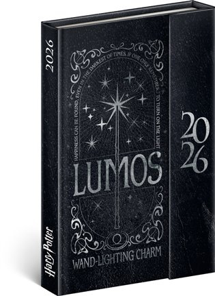 Týdenní magnetický diář Harry Potter Lumos 2026, 11 x 16 cm