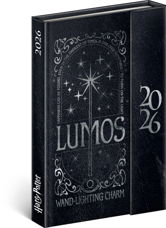 Týdenní magnetický diář Harry Potter Lumos 2026, 11 x 16 cm