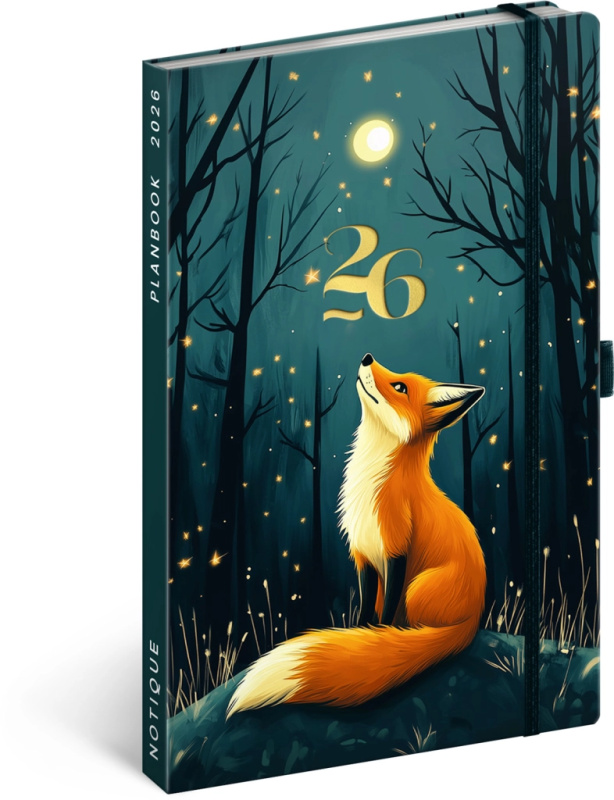 Diář a notes PLANBOOK Liška 2026