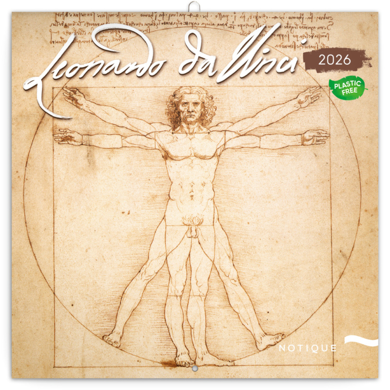 Poznámkový kalendář Leonardo da Vinci 2026