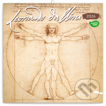 Poznámkový kalendář Leonardo da Vinci 2026