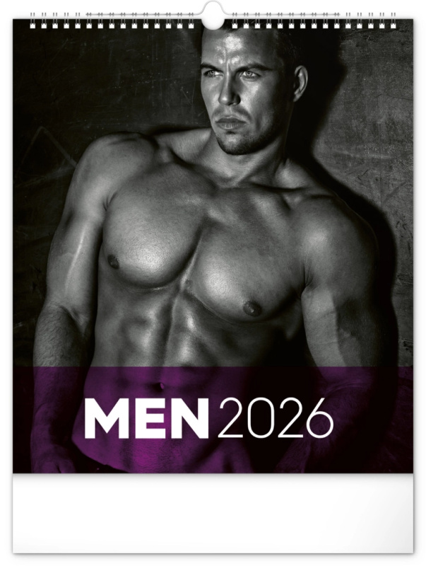 Nástěnný kalendář s muži 2026