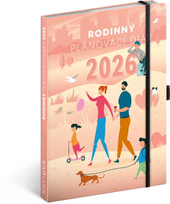 NOTIQUE Rodinný plánovací diář (diár) 2026 (pomocník všetkých rodičov)
