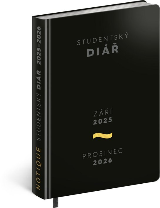 Studentský diář Academia v černém designu