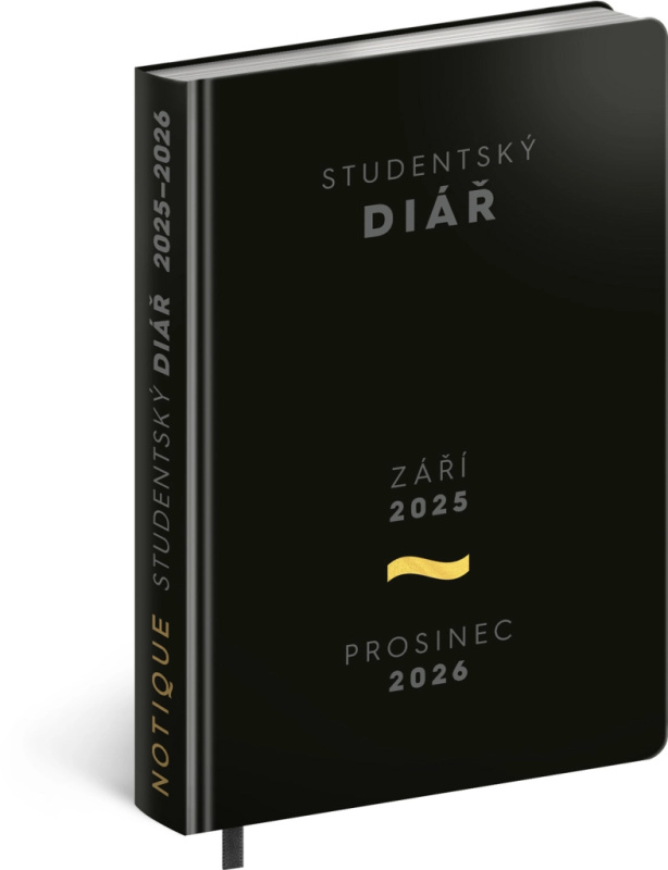 Studentský diář Academia v černém designu